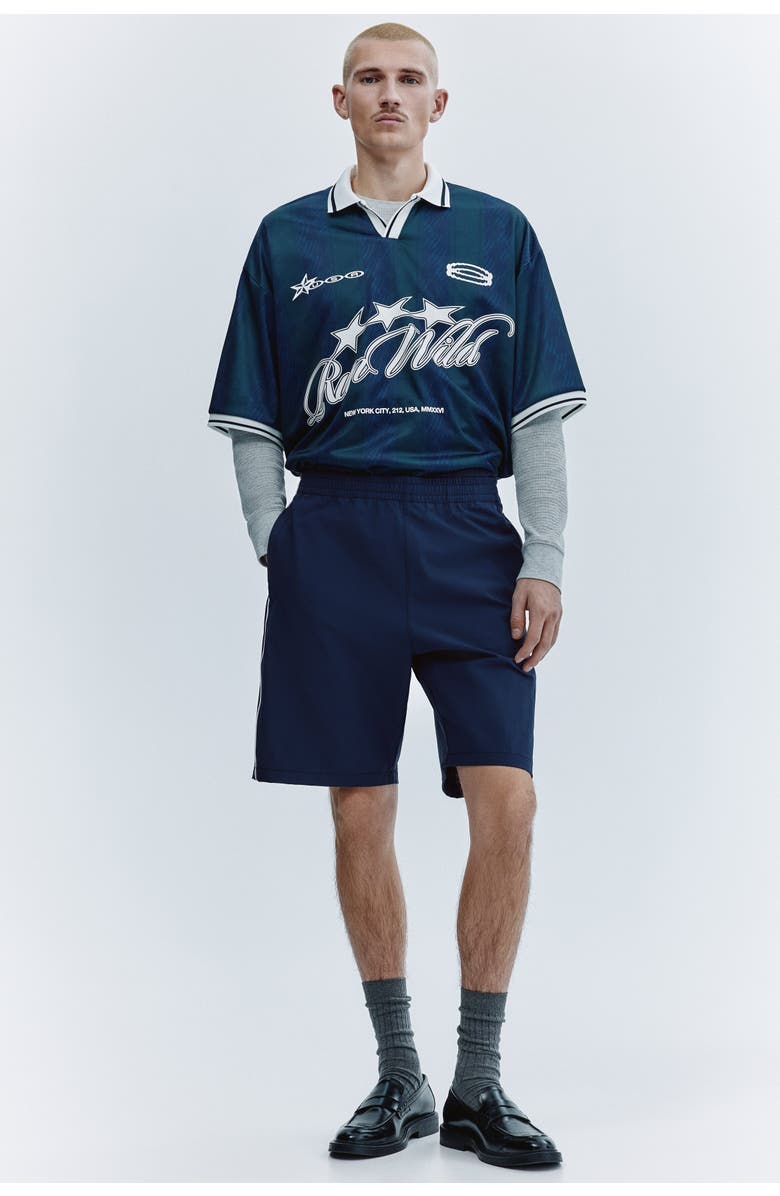H&M Knee-length Shorts, Alternate, color, Dark Blue