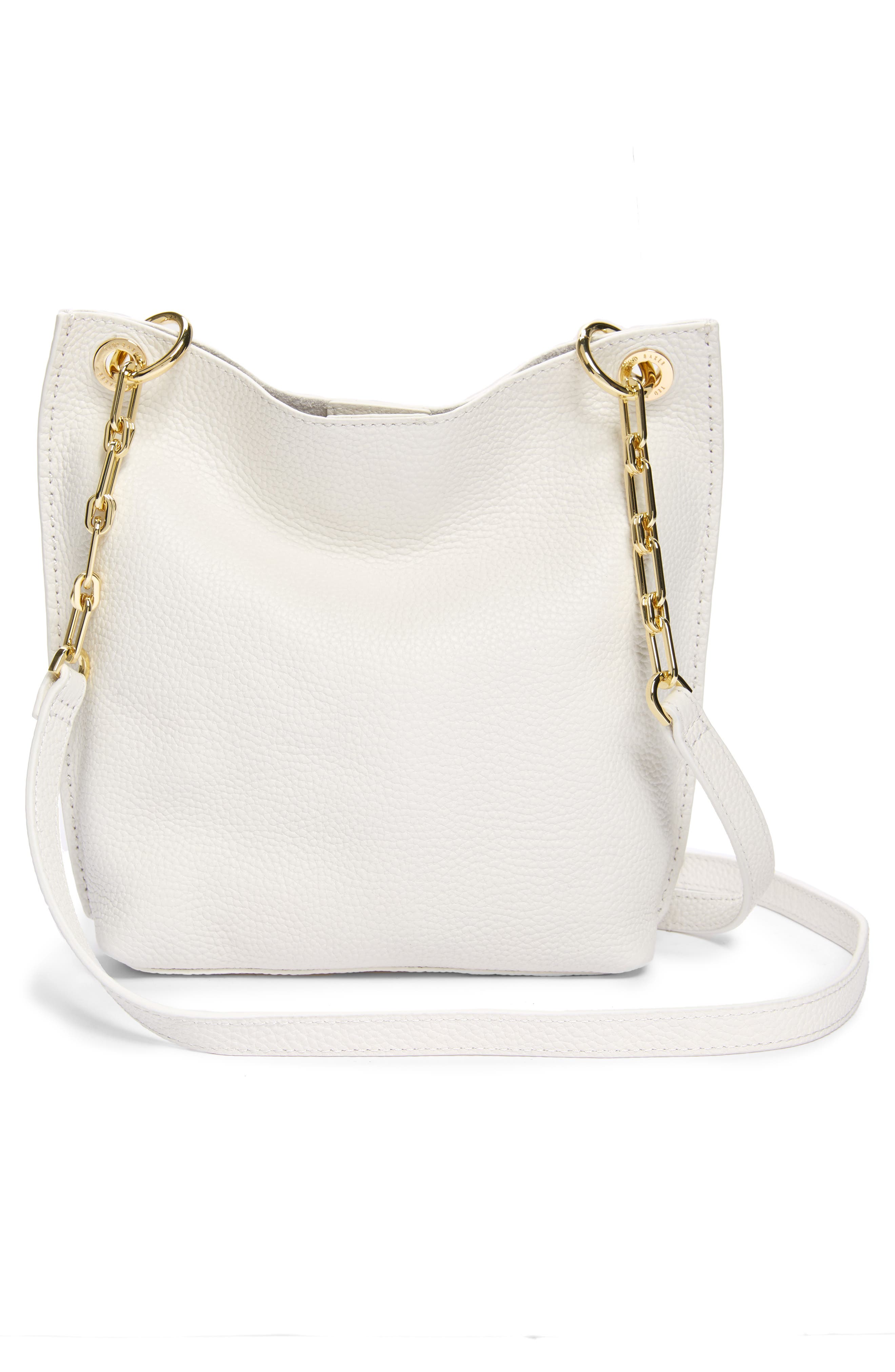 Mini Holiiee Leather Crossbody Bag, Alternate, color, WHITE