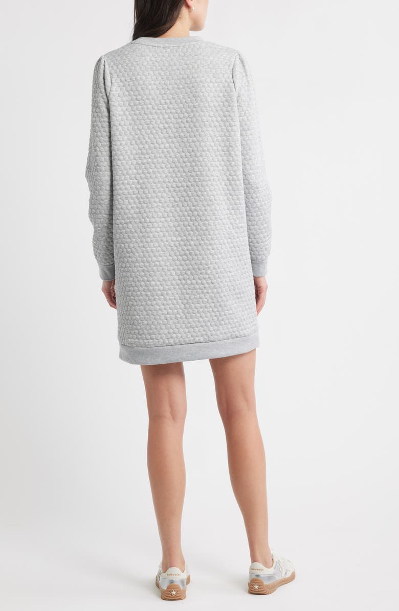 Caslon<sup>®</sup> Long Sleeve Quilted Sweatshirt Minidress, Alternate, color,