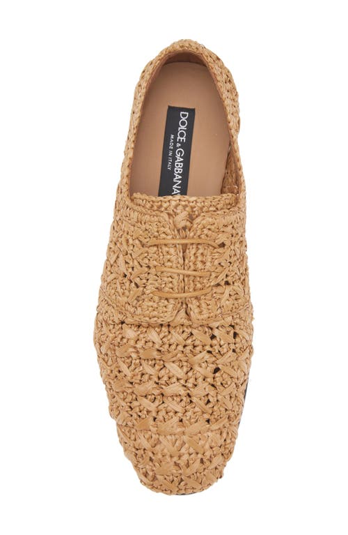 Dolce & Gabbana Dolce&gabbana Raffia Lace-up Loafer