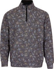 Lords of Harlech Craig Brushed Interlock Quarter Zip Pullover