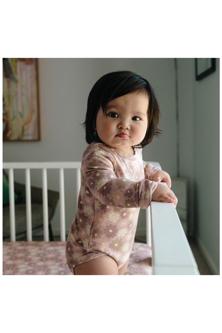 Comfy Long Sleeve Bodysuit, Alternate, color, BOLD FLORAL