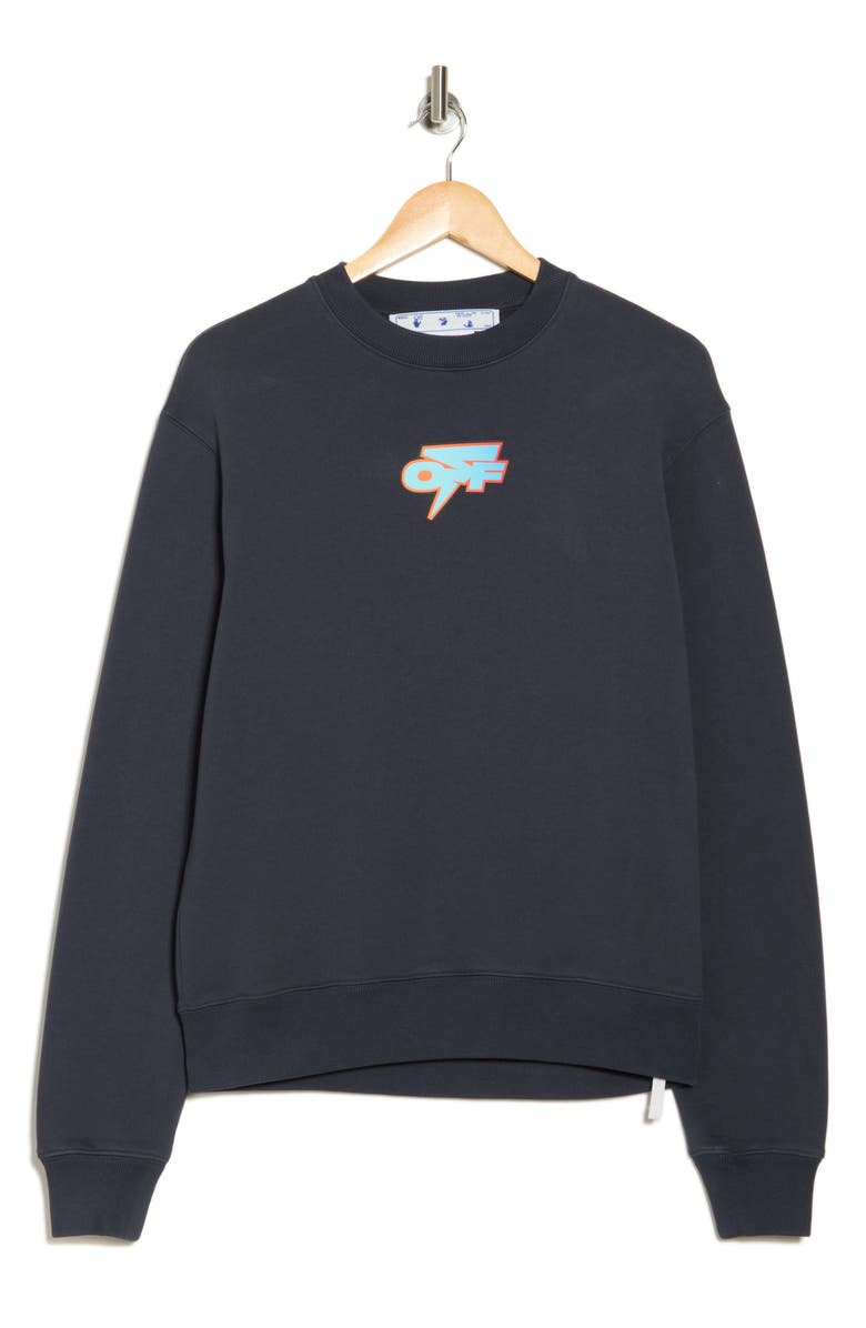 Off-White Degrade Thunder Slim Cotton Sweatshirt, Main, color, 