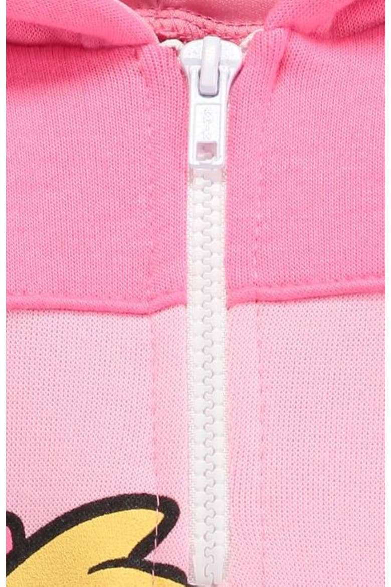 Paw Patrol Skye Girls' Fleece Quarter-Zip Hooded Sweatshirt, Alternate, color, Skye Hot Pink