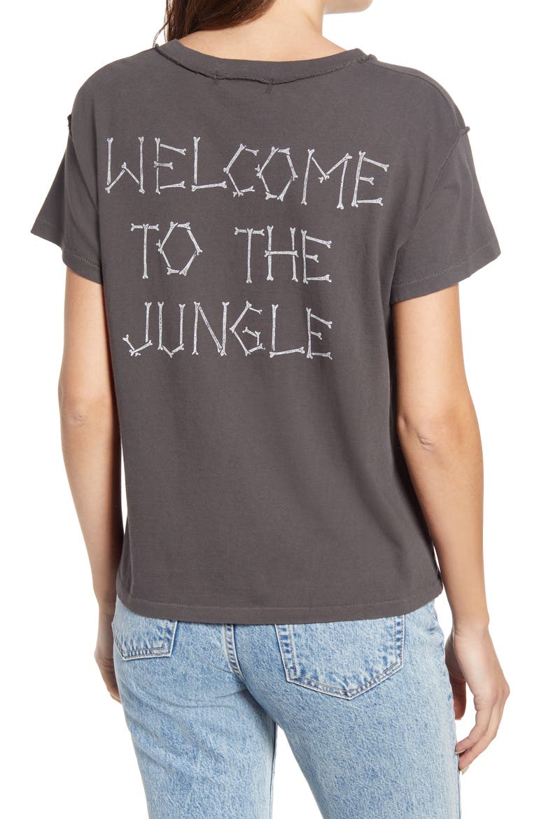 Welcome to the Jungle Graphic Tee, Alternate, color, WASHED BLACK