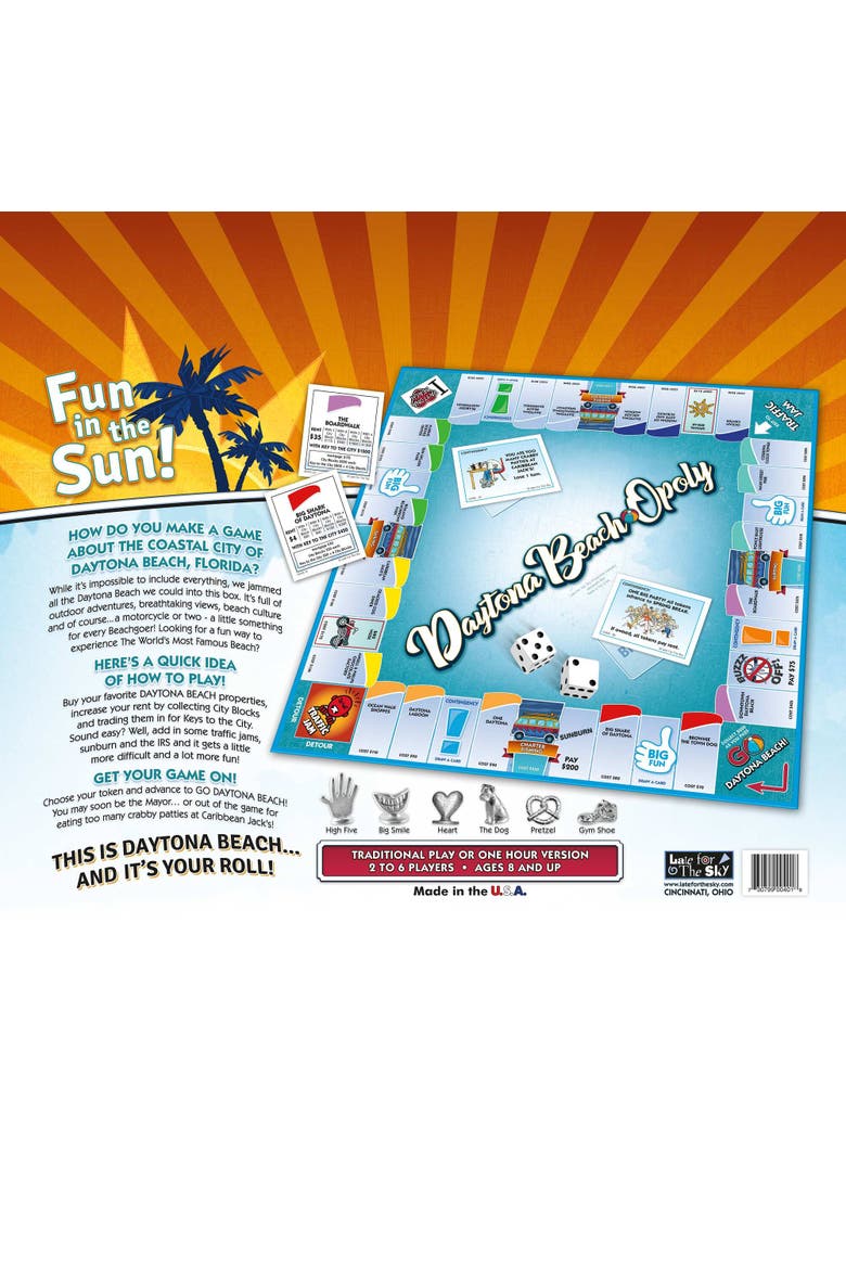 Daytona Beach Opoly Board Game, Alternate, color, Multicolored