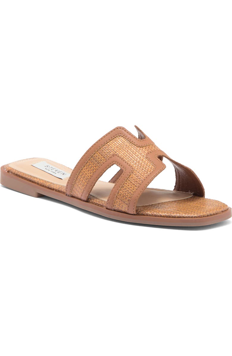 Steven New York Harlien Slide Sandal, Main, color, Tan Multi
