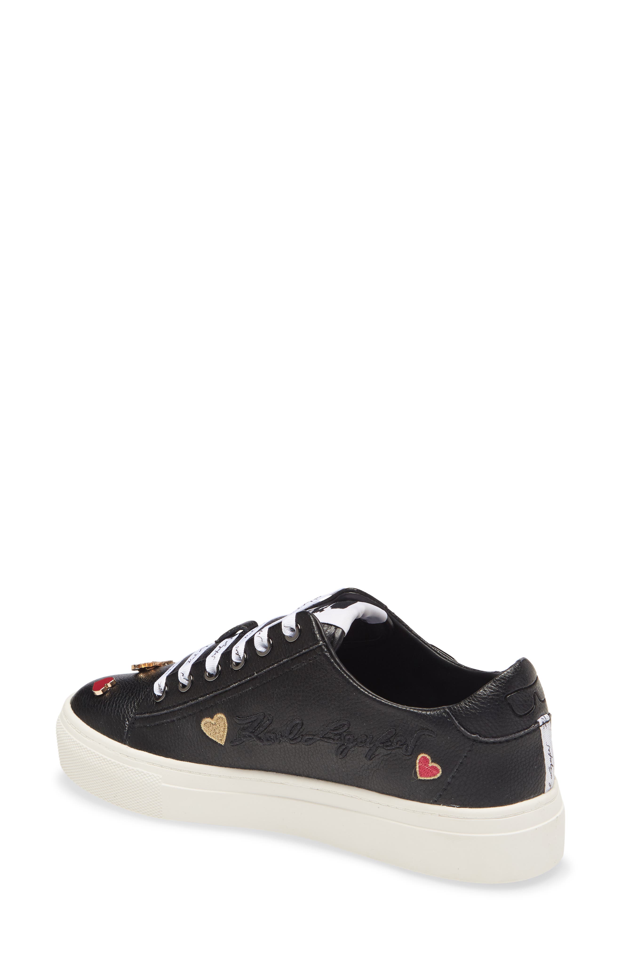 KARL LAGERFELD PARIS Cate Pin Logo Sneaker, Alternate, color, 