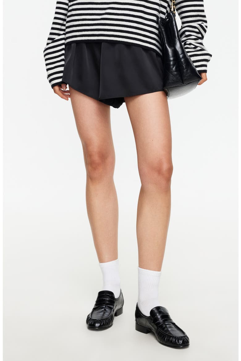 Toni Satin Shorts, Main, color, NOIR
