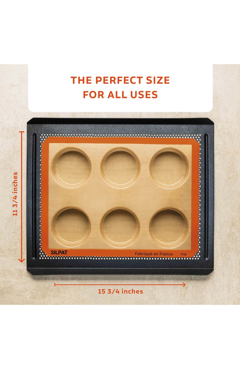 Silpat Perfect Non-Stick Large Round Cake Mold, Alternate, color, Orange