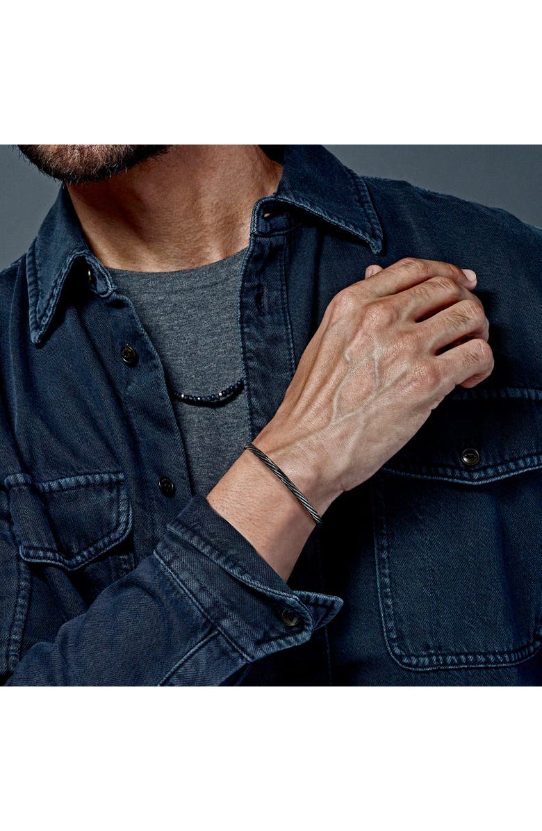 Jan Leslie Adjustable Stainless Steel Twisted Cable Cuff Bracelet, Alternate, color, Gunmetal