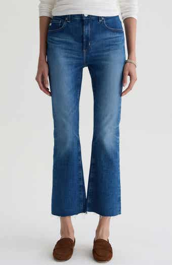 Farrah Raw Hem Crop Bootcut Jeans