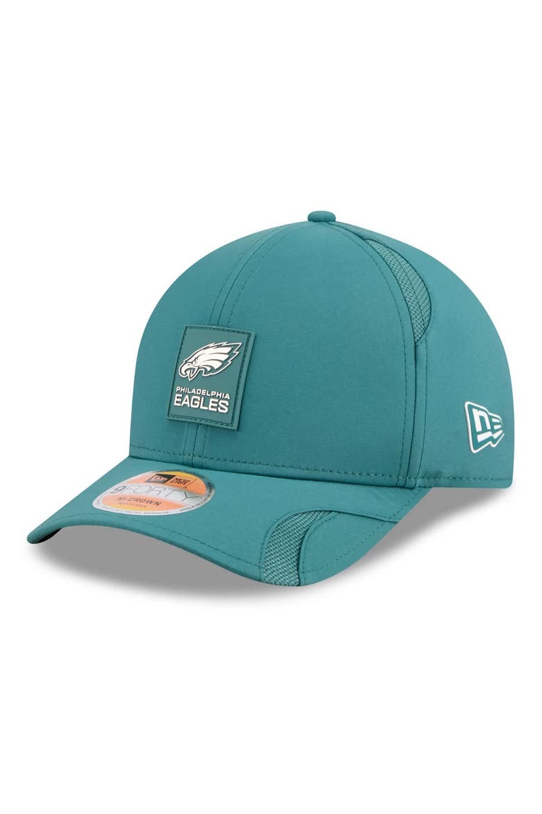 Men's New Era Midnight Green Philadelphia Eagles 2025 Sideline  M-Crown 9FORTY Adjustable Hat, Main, color, Green
