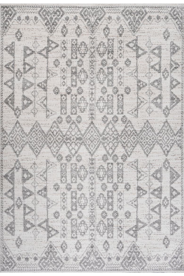 Idris  Diamond Geometric Area Rug, Main, color, Gray/Beige