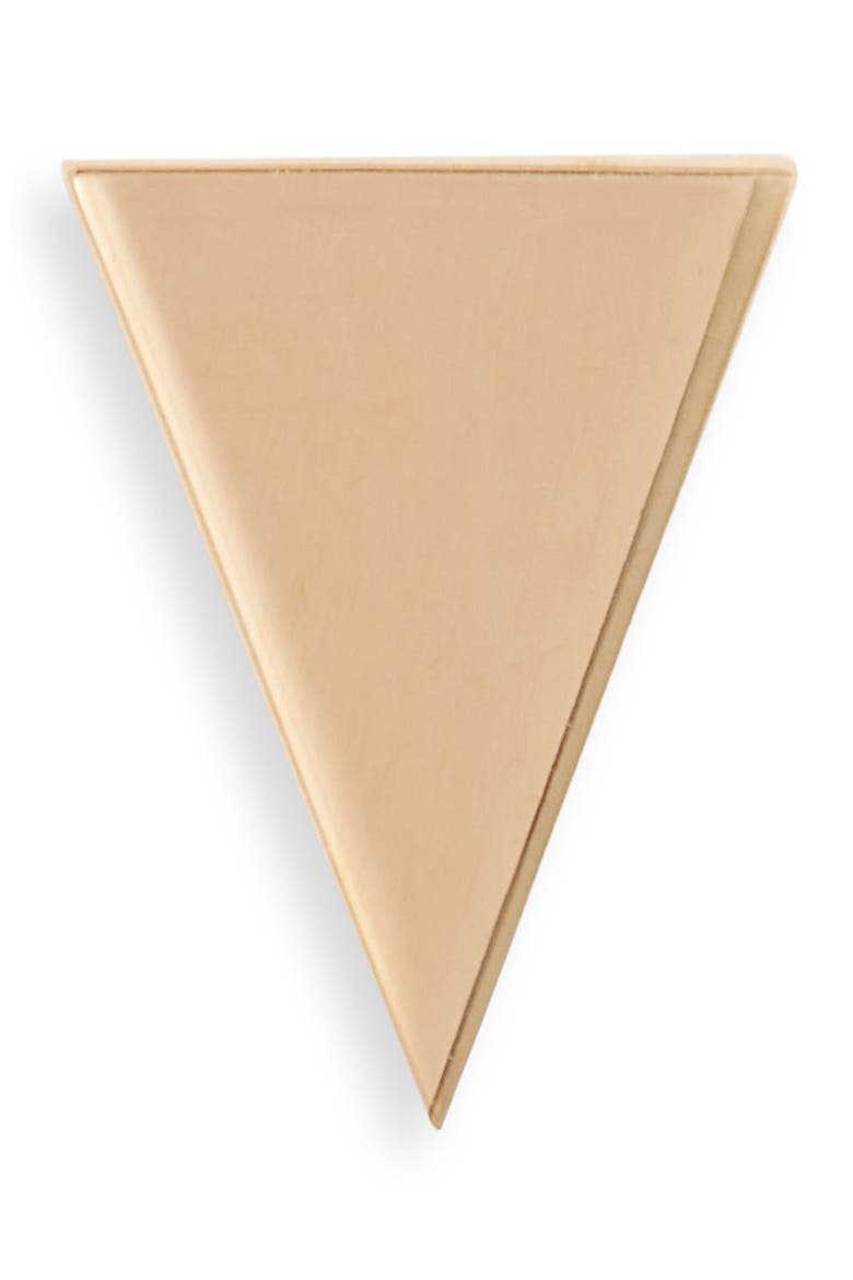 14K Gold Triangle Stud Single Earring (Nordstrom Exclusive), Main, color, YELLOW GOLD