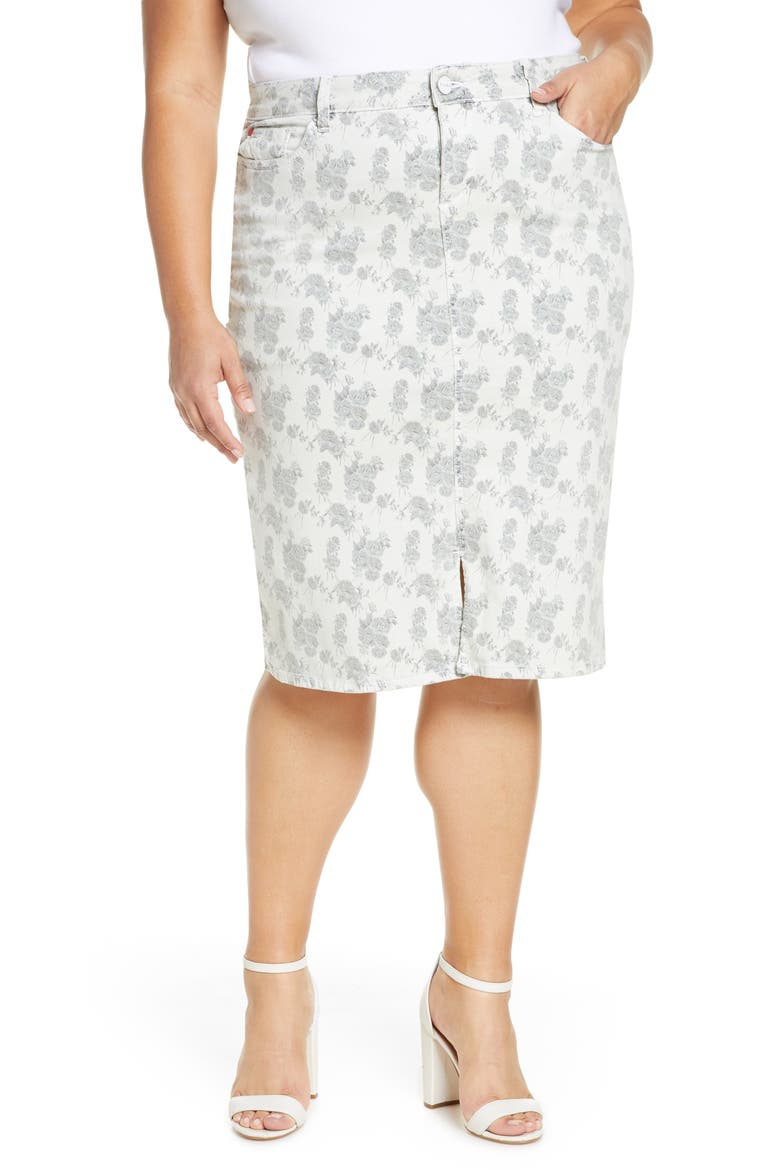 Floral Roses Jean Skirt, Main, color, FLORAL ROSES