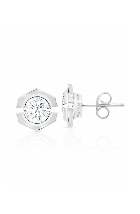 Solara Cubic Zirconia Stud Earrings