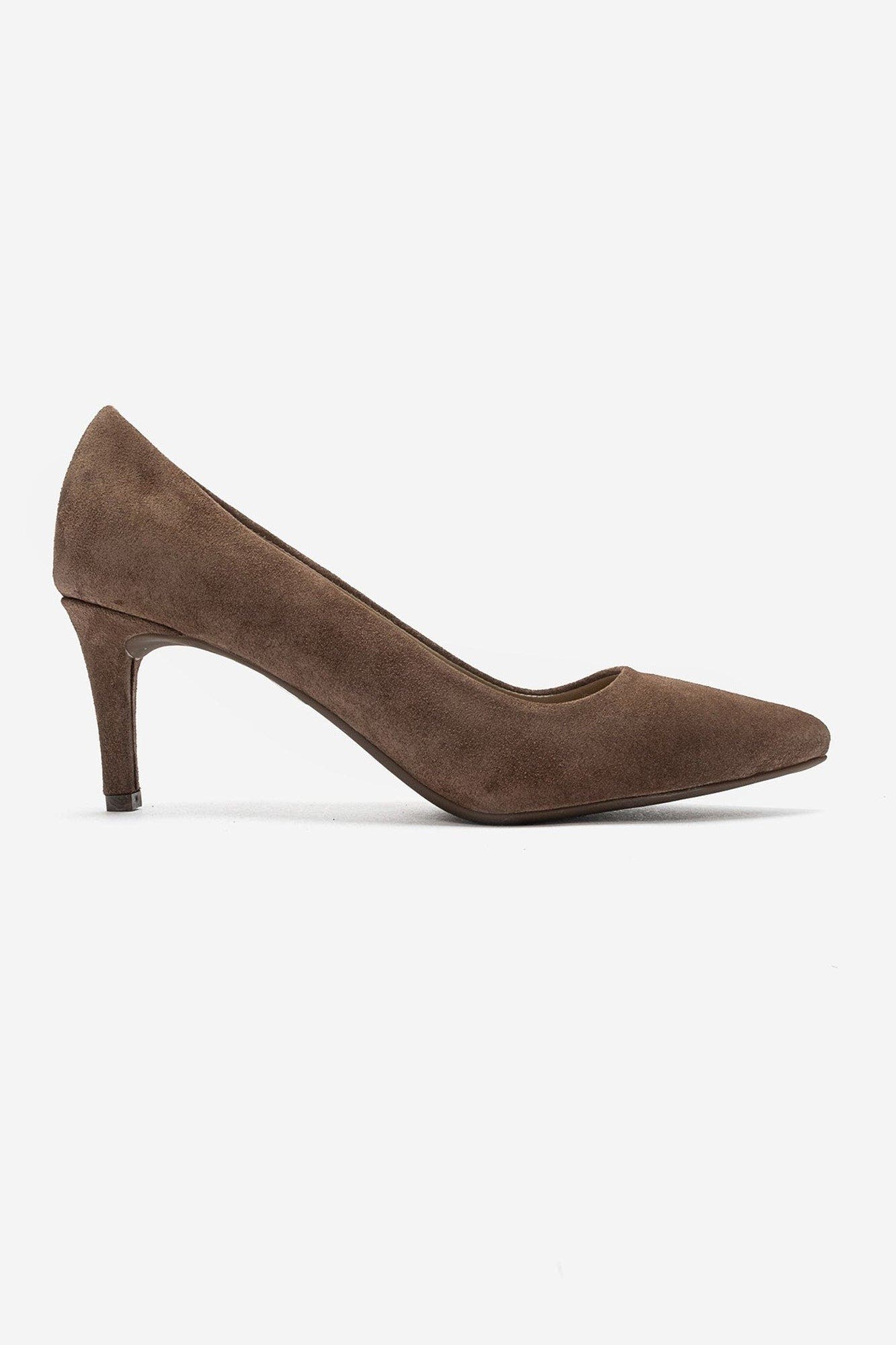 Clyde Leather Stiletto Pointed Toe Pump, Alternate, color, Cognac Suede