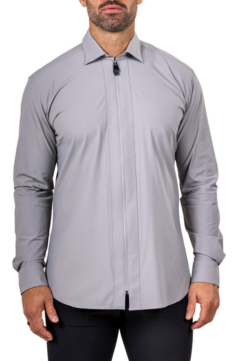 FibZip Marthyr Knit Zip-Up Shirt