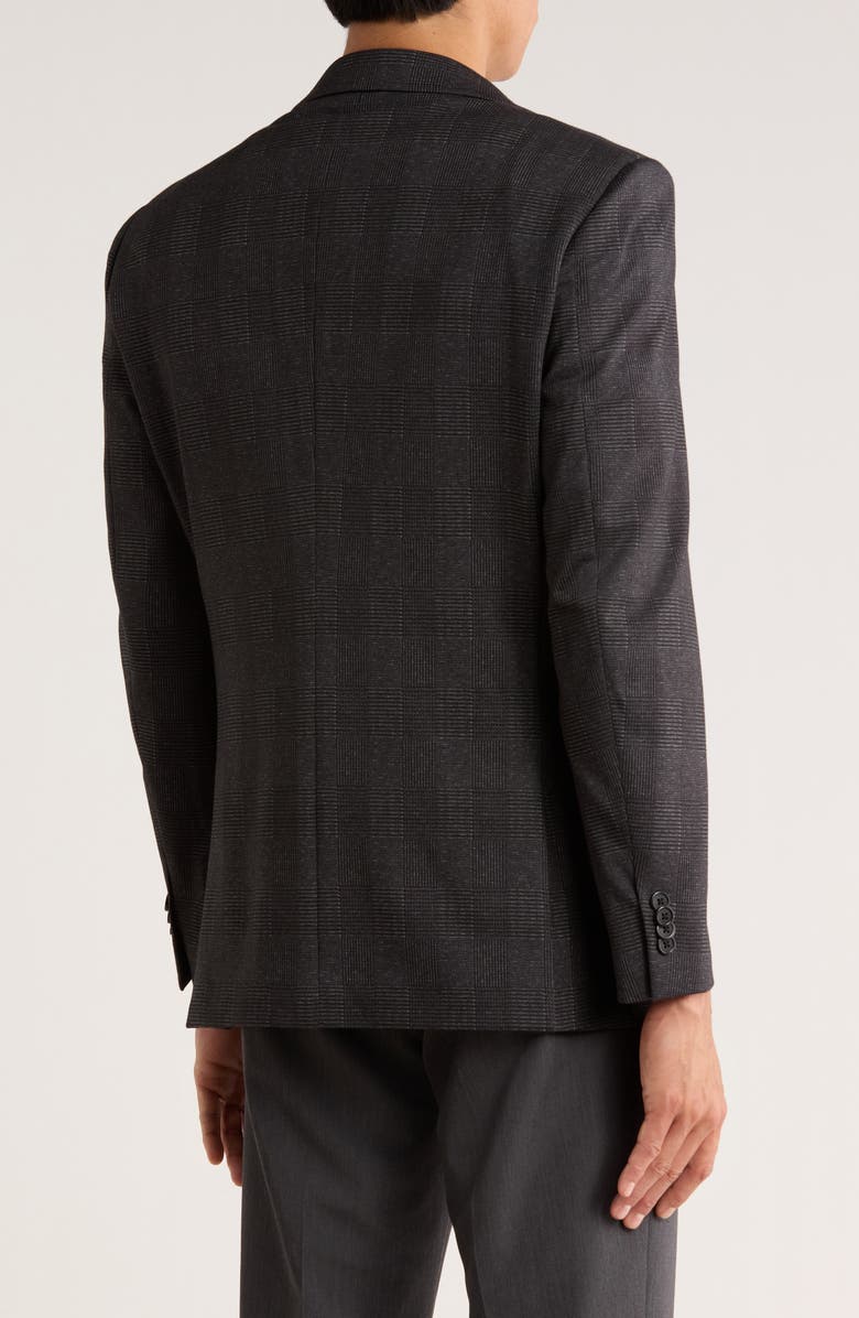 Lucky Brand Glen Plaid Knit Sport Coat, Alternate, color, Charcoal