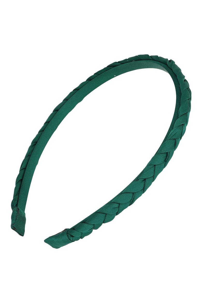Beverley Braided Headband, Main, color, EMERALD