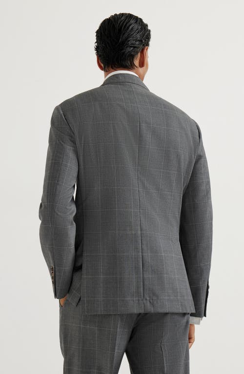 Brunello Cucinelli Virgin Wool Blazer In Gray
