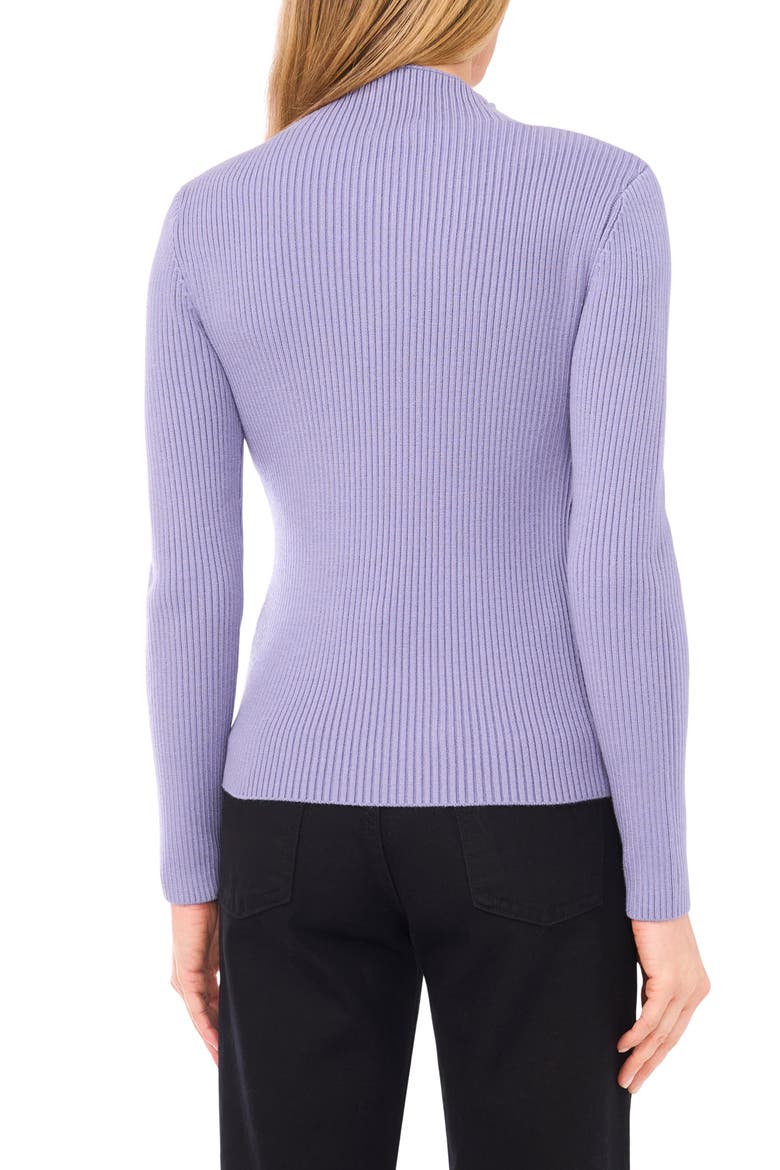 Rib Quarter Zip Sweater, Alternate, color, STONEWASH