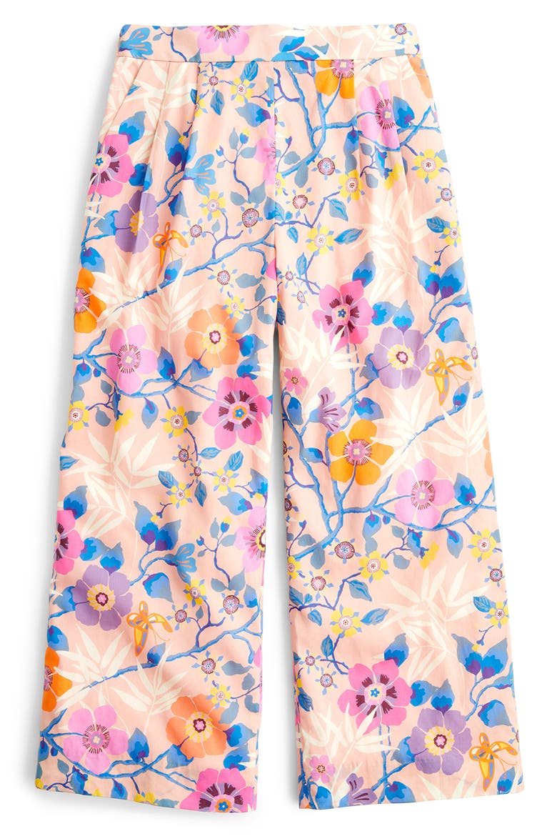 Liberty® Tana Lawn Wide-Leg Crop Pants, Alternate, color, PAVILION PINK MULTI