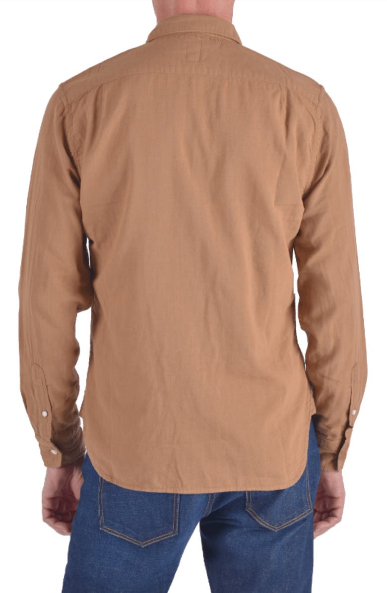 HIROSHI KATO The Ripper Button-Up Organic Cotton Gauze Shirt, Alternate, color, Sand