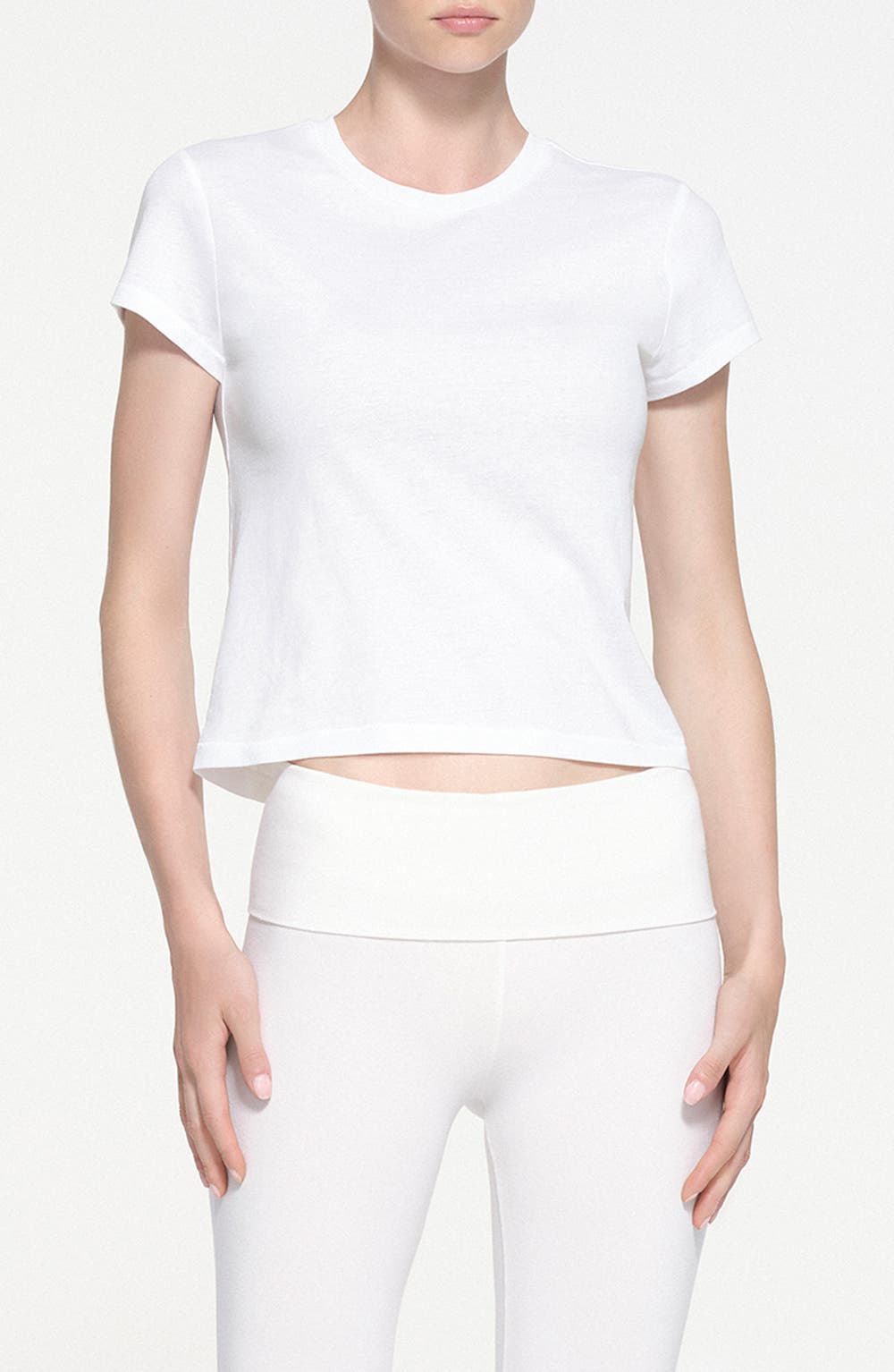 Relaxed Shrunken T-Shirt, color, SNOW
