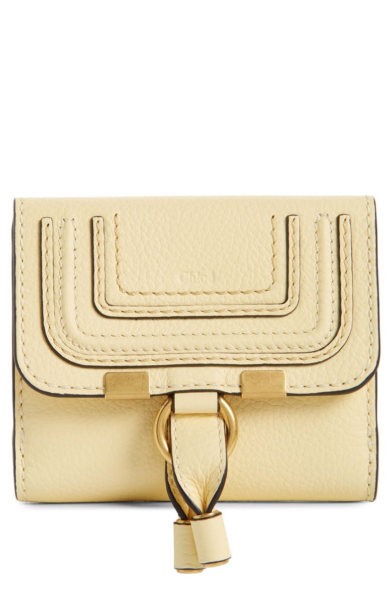 Chloé Marcie Leather French Wallet, Main, color,