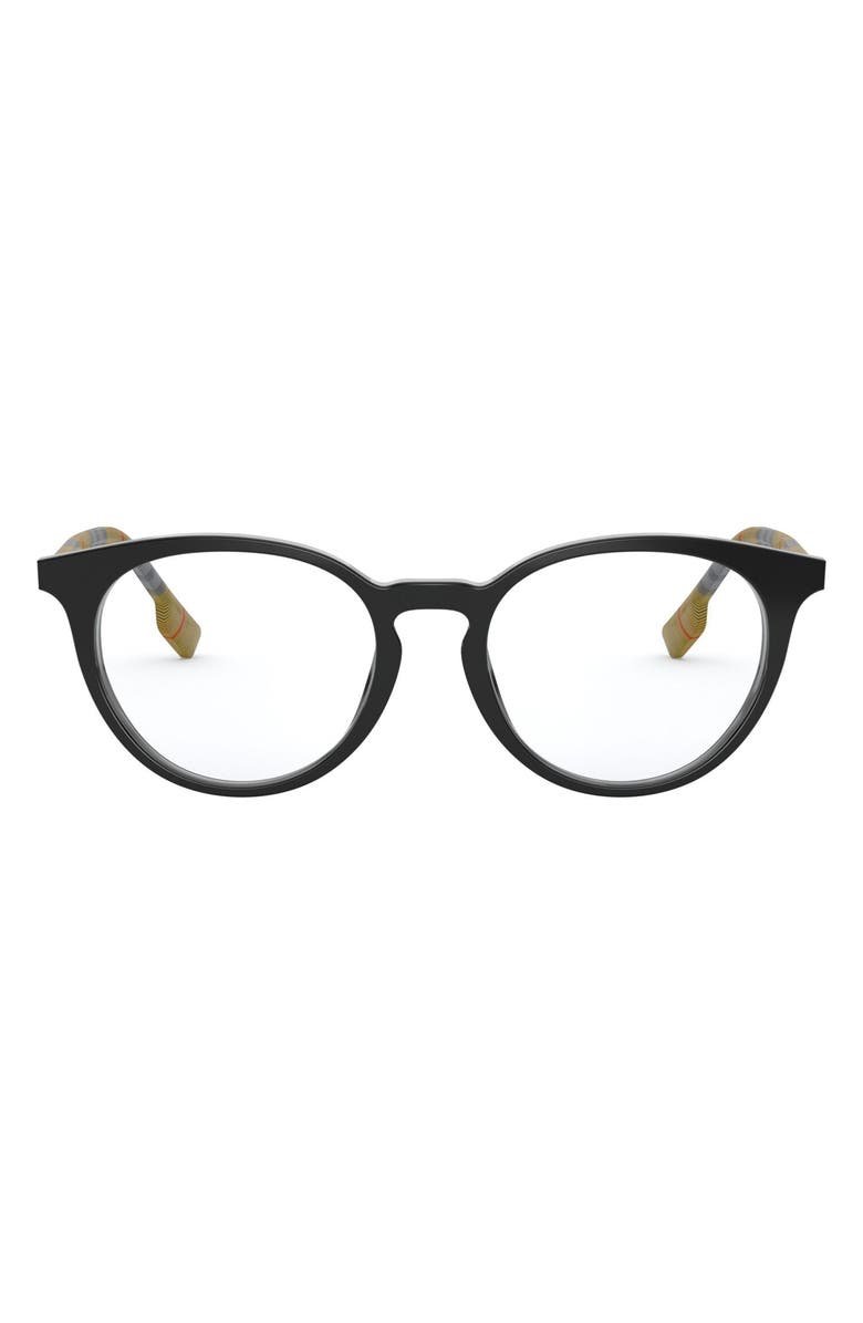 Burberry 51mm Round Optical Glasses, Main, color,