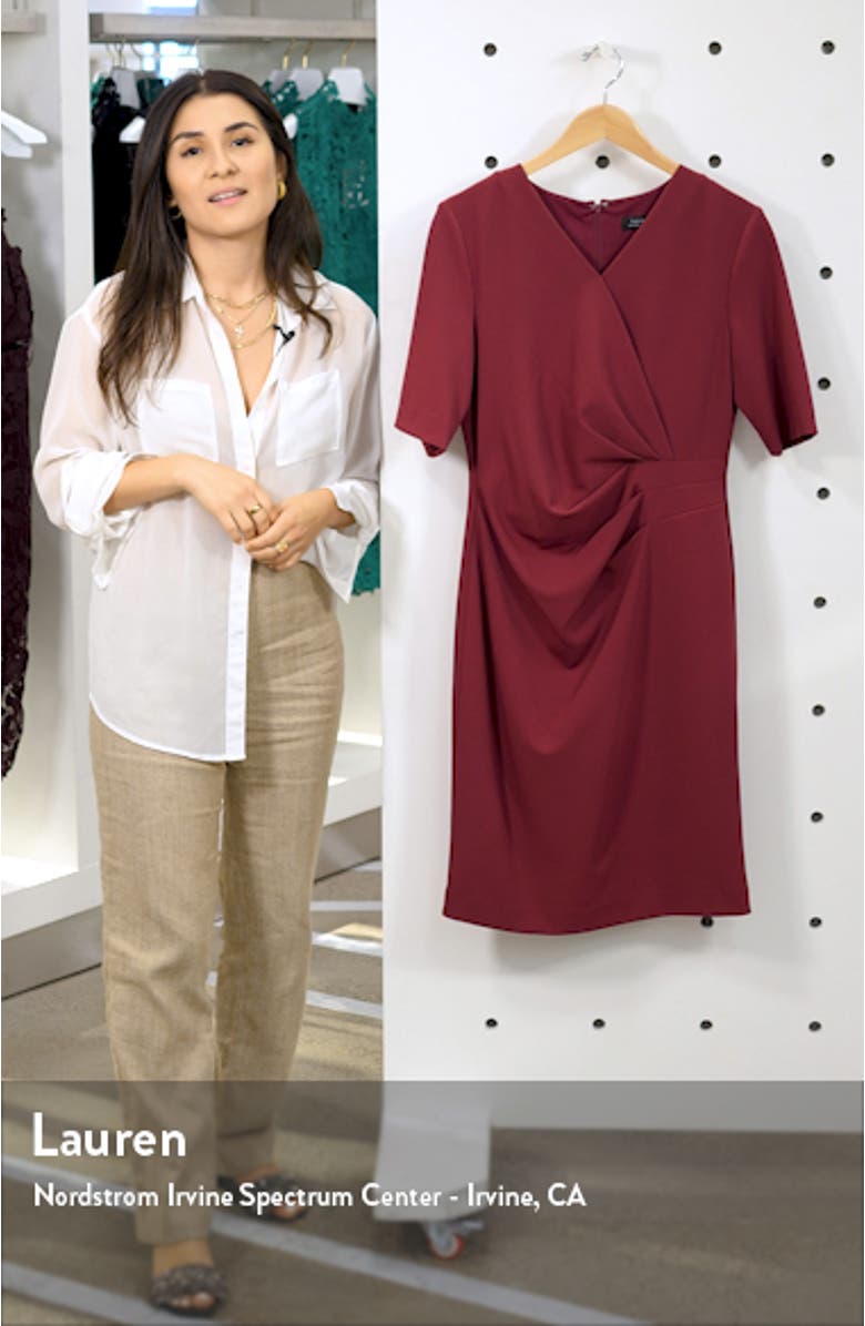 Pleat Detail Sheath Dress, sales video thumbnail