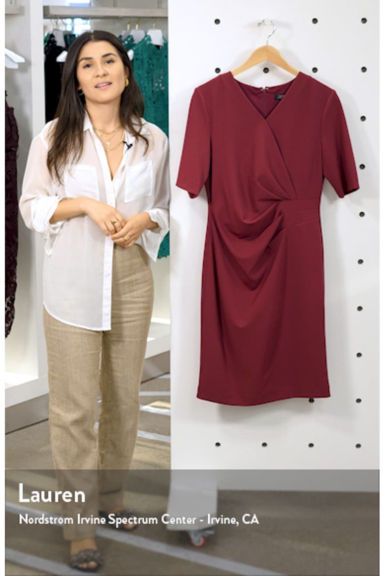 Pleat Detail Sheath Dress video