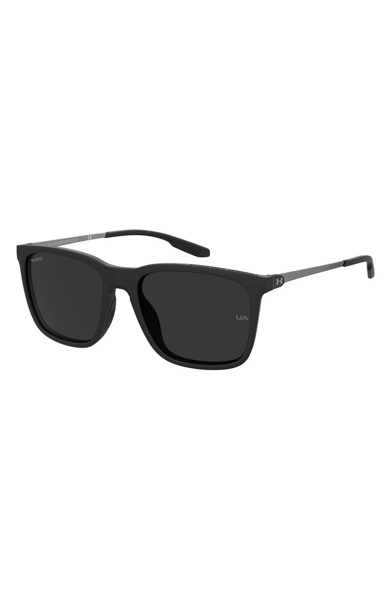 Under Armour UAReliance 56mm Polarized Square Sunglasses, Alternate, color, 