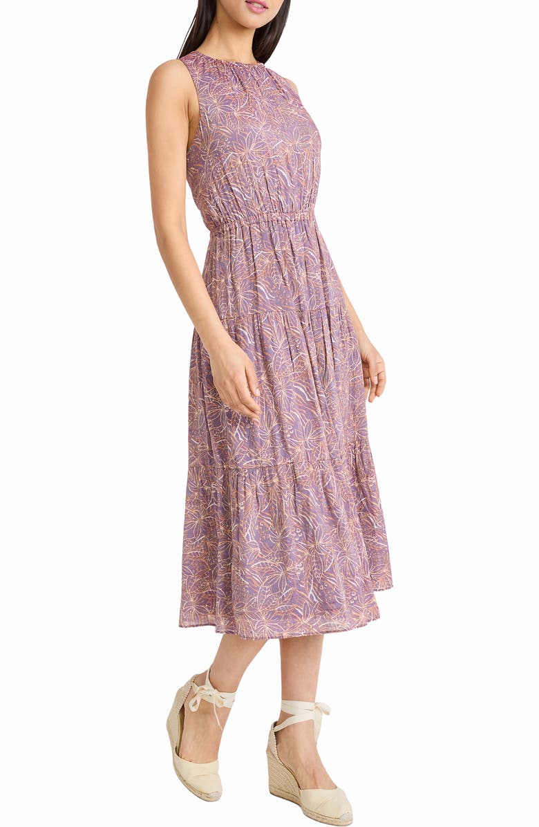 The Good Journey Sleeveless Fit & Flare Dress, Alternate, color, Plum/ Ochre