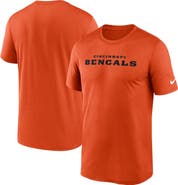Nike Men's Nike Orange Cincinnati Bengals Primetime Legend Wordmark Dri-FIT T-Shirt