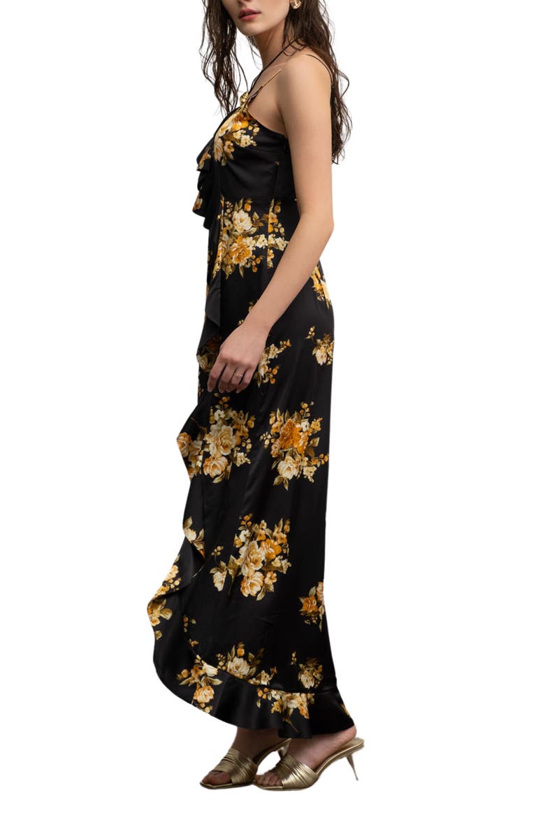 Floral Maxi Dress, Alternate, color, BLACK MULTI