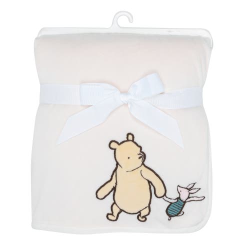 Lambs & Ivy Disney Baby Storytime Pooh Ultra Soft Fleece Baby Blanket In White