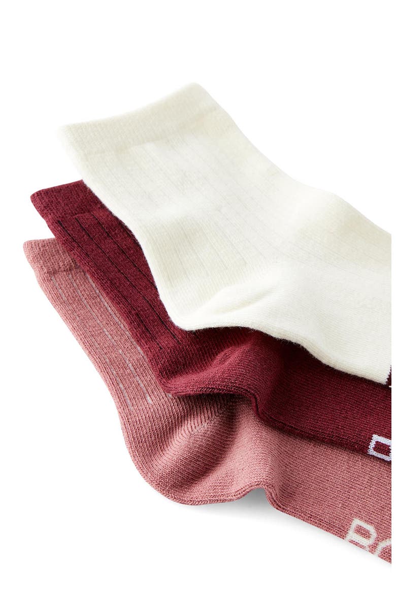 Women's Active Body Mid Crew Socks 3Pk, Alternate, color, Dusty Rose Multi