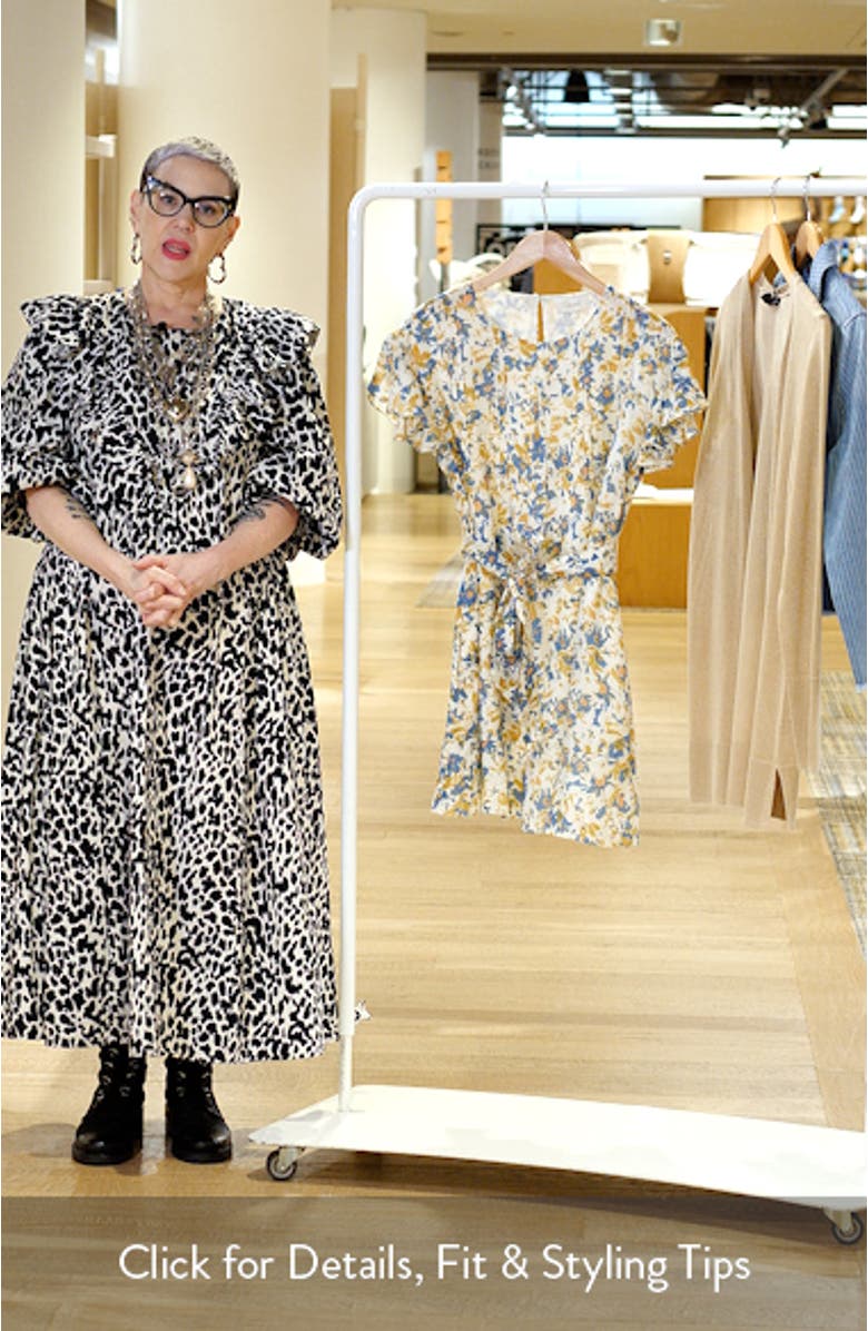 Lynn Floral Print Minidress, sales video thumbnail