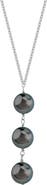 The Pearl Source Tahitian South Sea Pearl Triple Drop Pearl Pendant