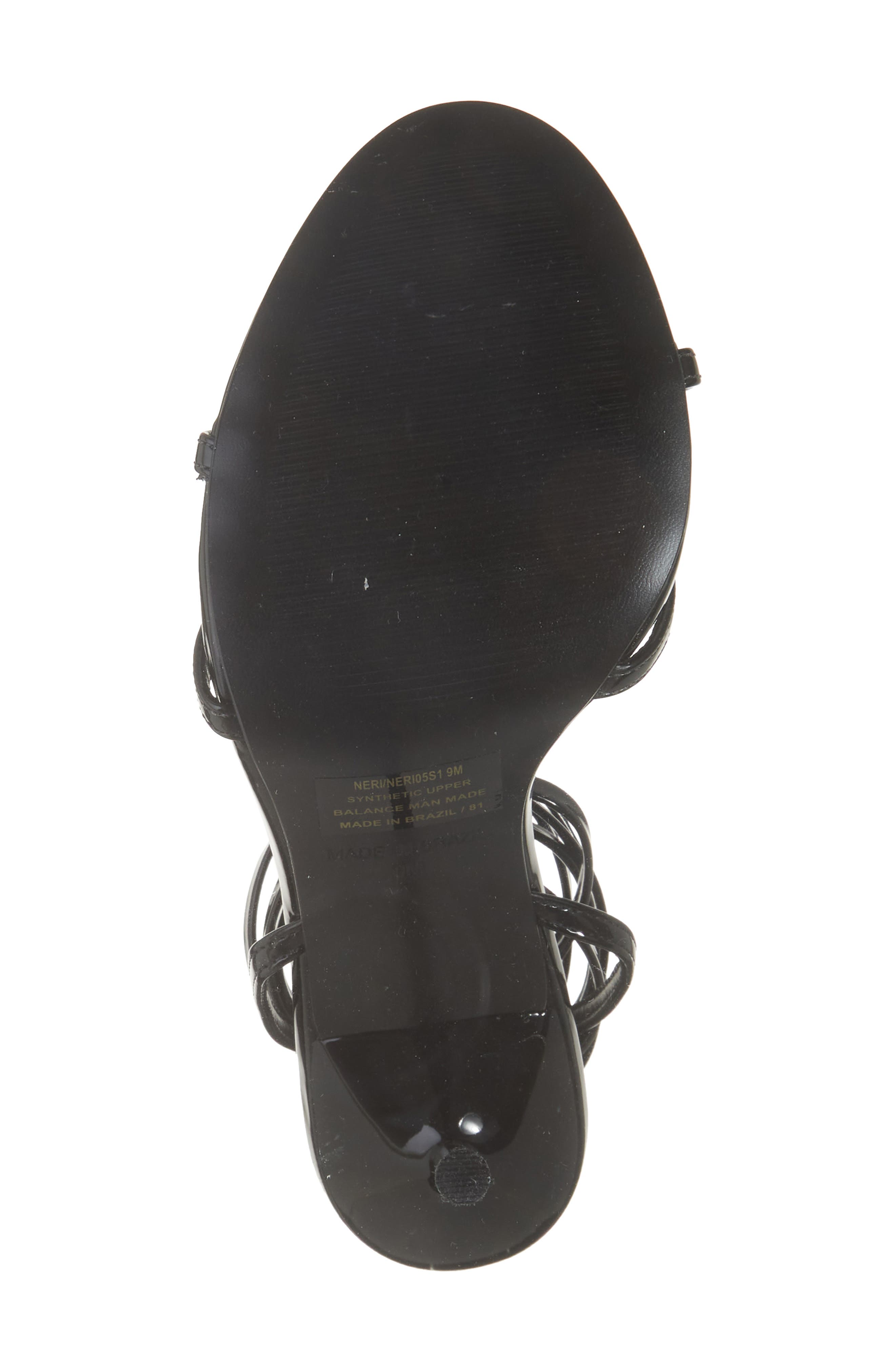 Steve Madden Neri Wrap Heeled Sandal, Alternate, color, Black Patent