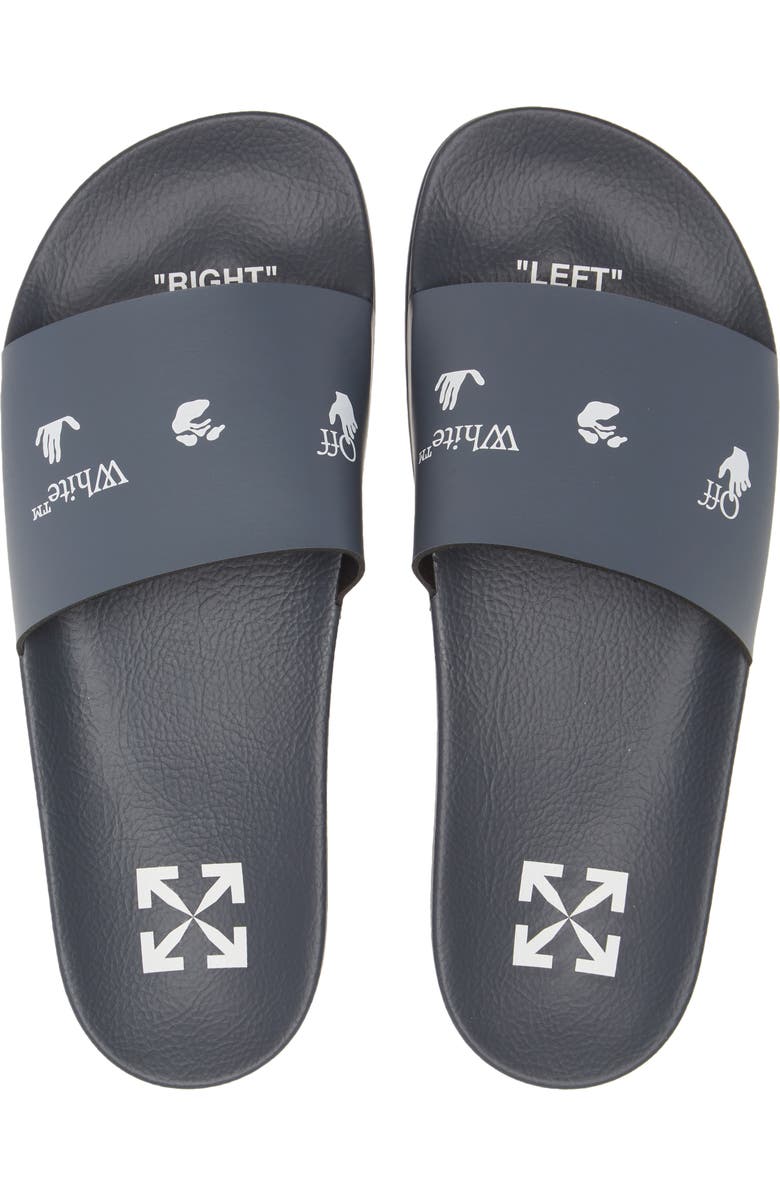 Off-White Logo Slide Sandal, Alternate, color,