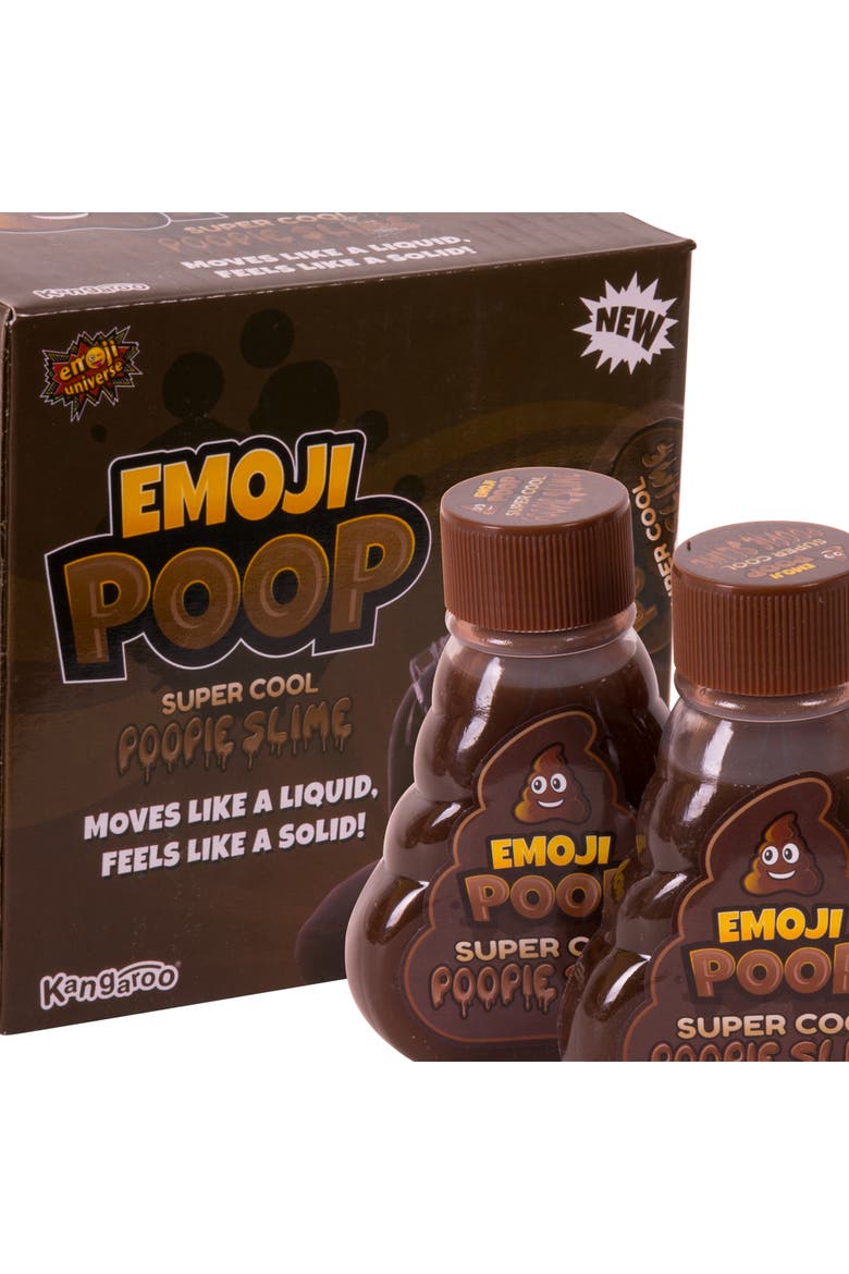 Slime, Emoji Poop Pack Of 3 5oz Bottles, Alternate, color, Brown