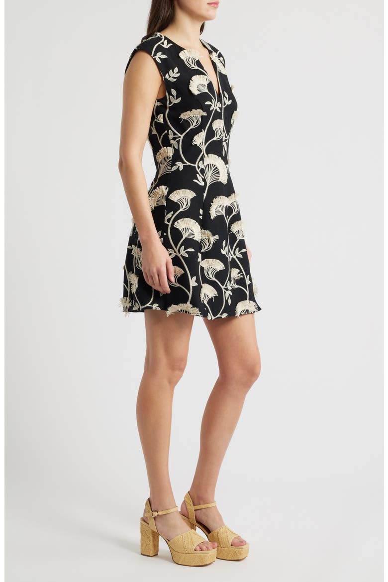 Casia Embroidered Sheath Minidress, Alternate, color, BLACK MULTI