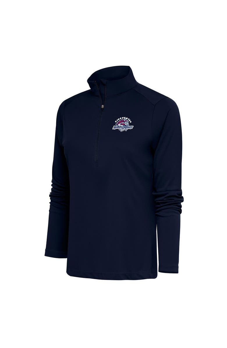 ANTIGUA Women's Antigua  Navy Binghamton Rumble Ponies Tribute Half-Zip Pullover Top, Alternate, color, 