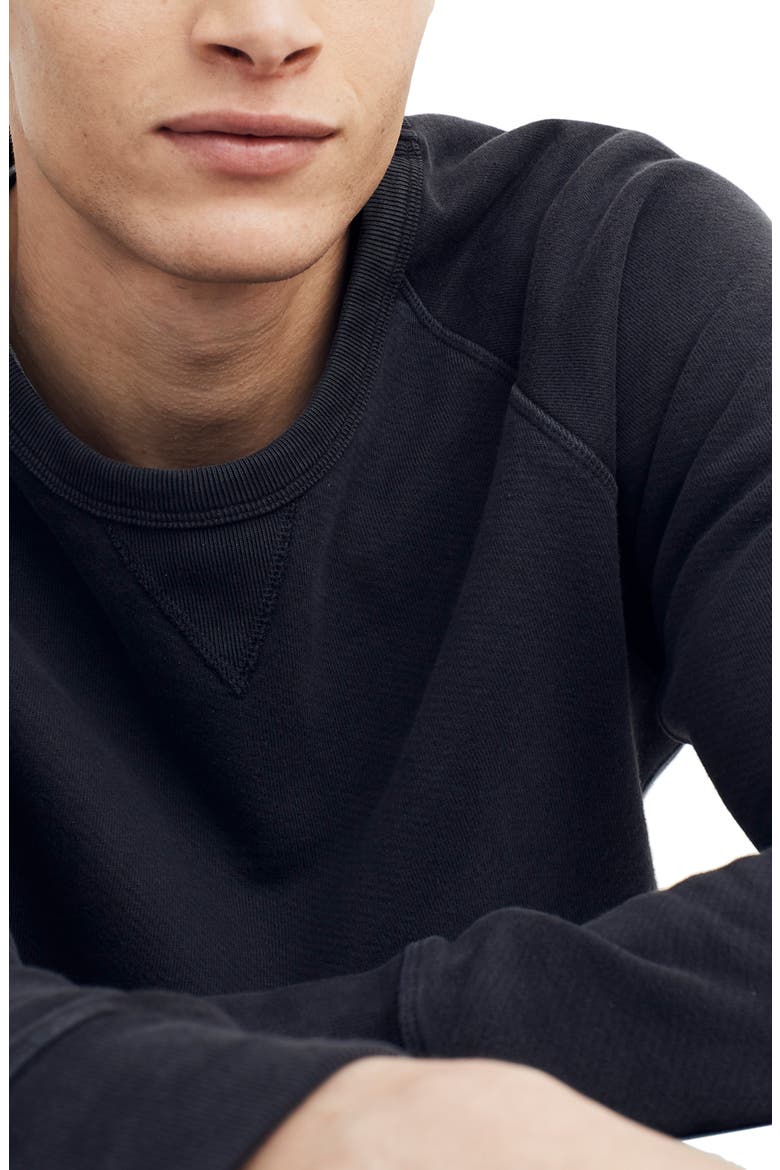 Garment Dyed Crewneck Sweatshirt, Alternate, color, BLACK COAL