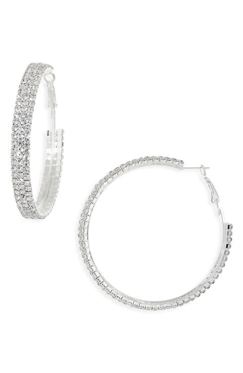 Crystal Hoop Earrings