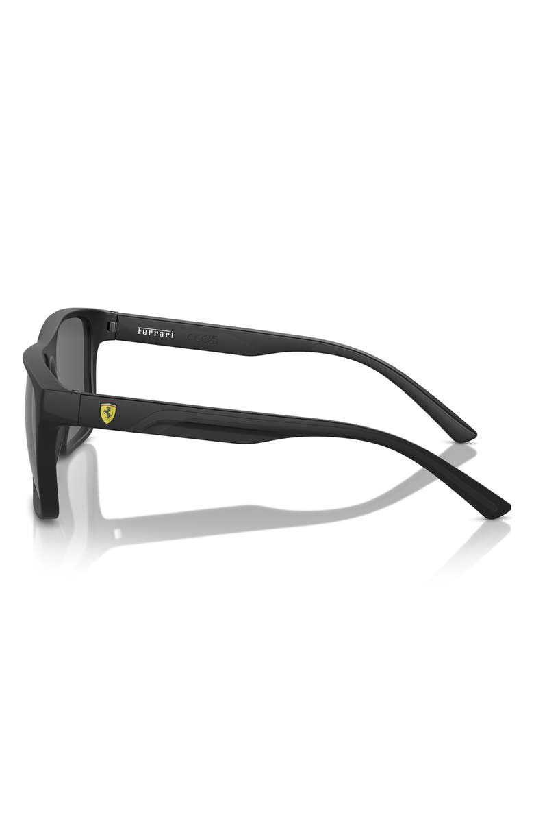 Scuderia Ferrari 59mm Square Sunglasses, Alternate, color, Matte Black